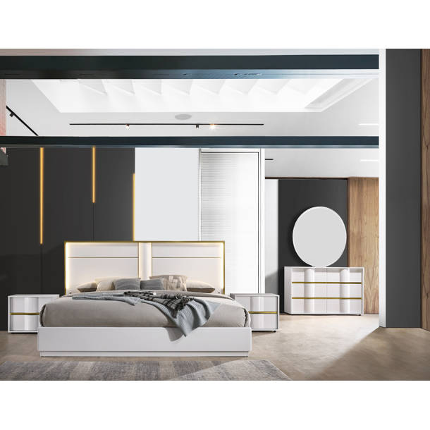 Latitude Run® Lyset Platform Solid Wood 5 Piece Bedroom Set & Reviews